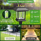Benany Solar Outdoor Lights, 12 Pack Solar Pathway Lights Waterproof, Landscape Lighting for Path Walkway Lawn Garden Yard Outside Décor, Black
