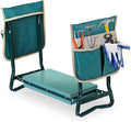 SUPER DEAL Folding Garden Kneeler and Seat with 2 Free Tool Pouches - EVA Foam Pad Protects Your Knees - Sturdy and Lightweight