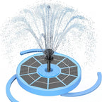 AISITIN 3.5W Solar Bird Bath Fountain with Built-in 1500mAh Battery, Solar Water Pump with 8 Nozzles, Solar Powered Fountain for Garden, Birdbath, Pond, and Outdoor Decor