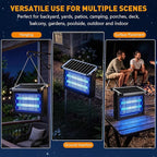 Solar Bug Zapper Outdoor, 4500V Solar Mosquito Zapper for Outdoor & Indoor, 1/2 Acre Coverage Cordless Rechargeable Electric Fly Zapper, IPX5 Waterproof Mosquito Traps for Backyard, Patio, Camping