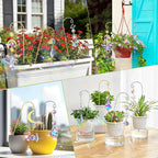 2Pcs Sliver Plant Stake Suncatcher Small Trellis for Mini Potted Plants Golden Plant Stake Sun Catchers Decoration for Garden Home Window Plants Decorations