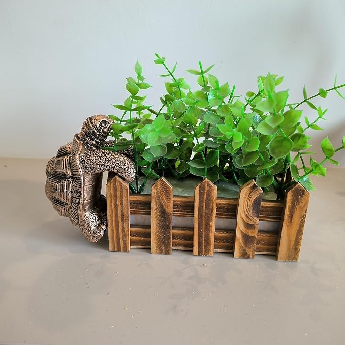 Tortoise Figure for Plant Pot Hanger - Turtle Plant Pot Cute Animal Shaped Pots - Plant Buddy Decorations of Yard Ornaments - Pot Decorations for Outdoor Planters