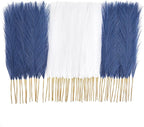 50PCS Pampas Grass Decor, 17" Pampas Grass, Fluffy Small Pampas Grass for Vase Filler Home Wedding Wall Table Party Decoration（Blue&White）