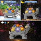Solar Turtle Statues for Garden Decor, Outdoor Sculptures for Clearance Lights for Outside Lawn Ornaments Porch Patio Balcony Yard Home - Birthday Mother’s Day Easter Gifts for Mom Grandma Women