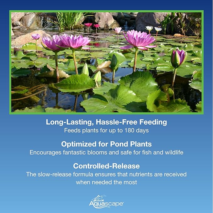 Aquascape Once-A-Year Pond Plant Fertilizer Capsules, 6-Pack, Easy Annual Feeding for Aquatic Plants, Safe for Fish, 89010