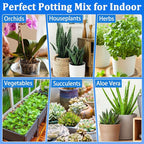 Halatool 10QT Indoor Potting Soil for Plants Orchid Potting Mix Garden Top Succulent Bonsai Soil for Aloe Vera Houseplants Flowers Vegetables & Herbs