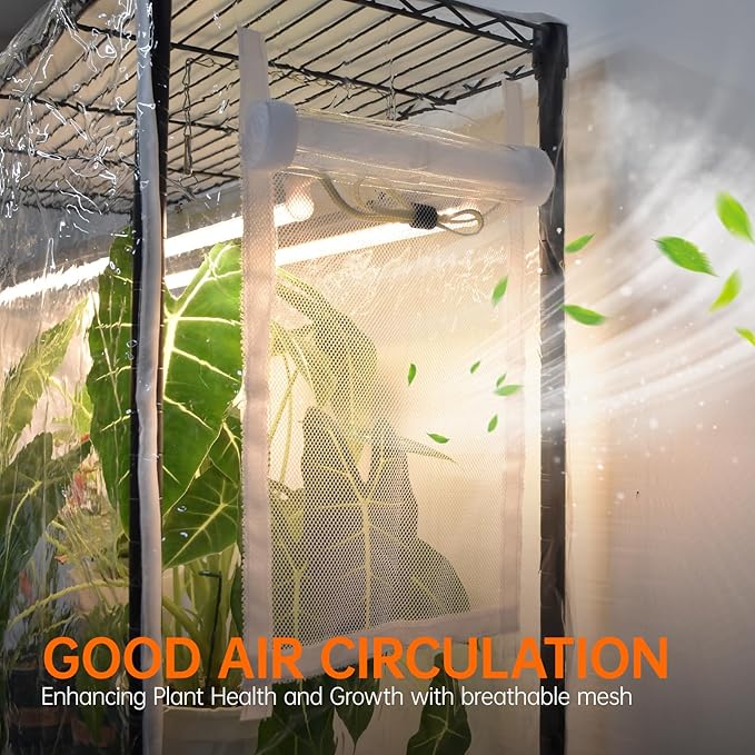 Bstrip Indoor Greenhouse with Grow Light, Indoor Greenhouse Cabinet with 6 Pack 90W Grow Lights with Timer, Mini Green House for Indoor Plant, Seed Starter, Seeding, 35.4"x13.8"x70.8"