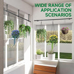 Hanging Planters Rod – Plant Hanger Indoor for Window Ceiling, Hanging Plant Shelf for Wall Planter House Plants, Plant Shelves Metal Holder Bar 31.5In Black (Pots, plants, chains not included)