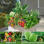 Artificial Plants Outdoor,18PCS UV Resistant Fake Greenery&Flowers with Stems Faux Plant Outside for Front Proch Garden Patio Planters Window Boxes Home Decor(Not Included Planter)