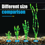 AQUANEAT Fish Tank Artificial Plants, Aquarium Plastic Seaweed Decorations, 8Inch Tall Fake Green Accessories, 10 Packs