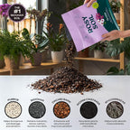 Rosy Soil Orchid Soil Potting Mix - Superior Aeration & Drainage for Orchids - Peat-Free, Microbially Active Biochar Powered Soil for Orchid Plants - Ideal for Indoor Gardening - 4 Quarts