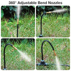 MIXC 2026-Upgrade Drip Irrigation System, No 1/4 Pipe, only 12pcs Adjustable Copper Nobbles and Quick Connectors