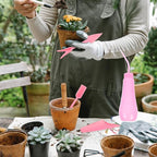 Succulent Planting Tool Set 5 Pink Gardening Hand Tools for Bonsai and Potted Plants, Transplanting and Soil Care Accessories for Indoor and Outdoor Garden Use