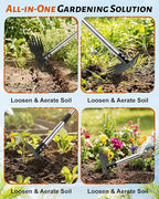 Weed Puller Tool with 70" Long Handle, Heavy Duty 2-in-1 Weeder & Garden Hoe, Uprooting Tool for Lawn, Yard, Patio & Garden, Hand Weed Rake for Efficient Gardening (70 inch)