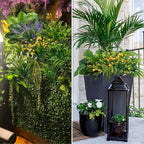 GTIDEA 19 Bundles Outdoor Faux Plants, Artificial Plants & Flowers UV Resistant Fake Plastic Leaves Greenery Stems for Outside Window Box Hanging Baskets Garden Patio Front Porch Decor