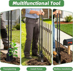 LLARGUEST Post Hole Digger,54 Inch Heavy Duty Metal Hole Digger Tool for Digging,Grey Manual Tool for Transplant, Camping,Gardening.
