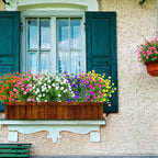 24 Bundles Outdoor Artificial Flowers UV Resistant Fake Boxwood Plants, Faux Greenery for Indoor Outside Hanging Plants Garden Porch Window Box Home Wedding Farmhouse Décor (Mix Color)
