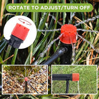 82FT Drip Irrigation System Automatic Micro Drip Kit with 1/2 and 1/4 inch Irrigation Tubing Hose Adjustable Nozzle Sparkle Garden Watering System for Flower, Potted Plants, Vegetable, Greenhouse