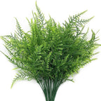 PASYOU Artificial Shrubs, Plastic Plants Fake Bushes Grass Greenery Leaves Shrub Bush Home Garden Indoor Outdoor Verandah Wedding Party DIY Table Arrangement Decoration Planting Filler 4 Bundles