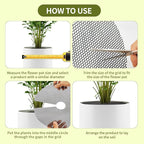 TINSKY 6 Pcs 11.8 Inch Plant Pot Grids-Cuttable Plant Pot Soil Covers Protectors from Animals-Indoor Plant Pot Soil Guard for Outdoor Garden Plant Protection