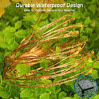 cshare Solar Fairy Lights Outdoor Waterproof,16.4ft 50LED Solar String Lights for Outside 8 Modes 2 Packs for Christmas Halloween Holiday Patio Backyard Garden Deorations Warm White