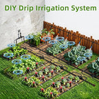 Drip Irrigation System,248FT Automatic Garden Watering System with 1/2" & 1/4" Fast-Lock Tubing Adjustable Nozzles & Sprinklers,Quick-Connect Drip Irrigation System Kit for Garden,Lawn,Potted Plants