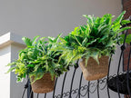 Green Moon 14 Bundles Artificial Plants Outdoor, Faux Plants Outside UV Resistant Fake Greenery Shrubs for Home Planter Garden Patio Front Porch Yard Decor