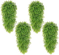 Waipfaru 4Pcs Artificial Hanging Plants, Fake Willow Leaves Vines Fake Hanging Plants for Outdoors UV Resistant Plants Outdoor Faux Plants Indoor Bedroom Living Room Porch Shelf Decor