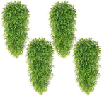 Waipfaru 4Pcs Artificial Hanging Plants, Fake Willow Leaves Vines Fake Hanging Plants for Outdoors UV Resistant Plants Outdoor Faux Plants Indoor Bedroom Living Room Porch Shelf Decor