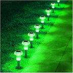 Priddop Solar Lights Outdoor Pathway Waterproof 8 Pack Green Stake LED Green Stake Acrylic Mushroom Decorative Garden Lights for Yard Landscape Patio Outside Decor