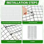 18 pcs 24"x 12" Large Wire Plant Protectors Cages to Keep Animals Out,6 Pack Mesh Plant Cage Chicken Wire Cloche with Ground Stakes and Nylon Ties Protect Plants,Garden,Shrubs and Vegetables(set of 6)