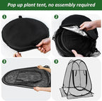 2pcs Pop Up Mesh Plant Protectors from Animals,Large Plant Netting Guard Cover with 8 Stake Crop Cage Fine Mesh Plant Tents for Protect Flower Tomato Vegetable from Deer Cat Bird Squirrel, 28x28x34 In