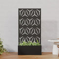 Casaphoria Metal Raised Garden Bed with Trellis, 59"x30"x12" Planter Box for Climbing Plants, Vegetables & Vines, Features Drainage Holes and Privacy Screen, Black-Star