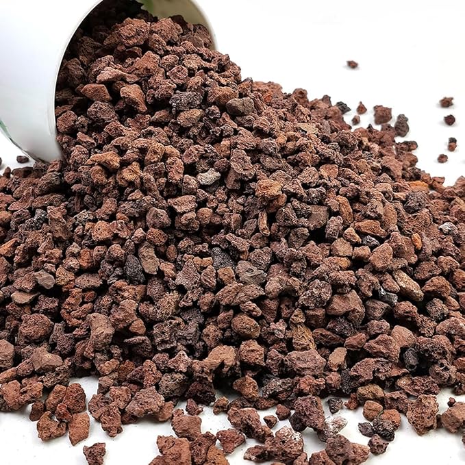 YISZM Red Horticultural Lava Rocks for Plants, 2lb Succulents Cactus Bonsai Soil Volcanic Rocks for Aquarium Outdoor Decorative Stones for Craft Projects, Vase Fillers