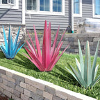 Large Tequila Rustic Sculpture, Metal Yard Art, Metal Agave Plants Outdoor Decor, Home Decor Hand Painted Agave Garden Statue