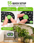 RAINPOINT Bluetooth Automatic Plant Waterer Indoor, Smart APP Control Drip Irrigation System for Houseplants, Anti-Siphon Vacation Watering Device with 2400mAh Rechargeable Battery (Up to 15 Pots)
