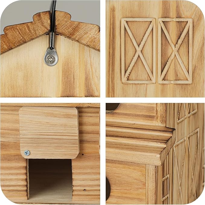 Bird House Bird Houses for Outside, 6 Hole Outdoor Bird House, Room for 6 Bird Families, Hanging Weatherproof Birdhouse