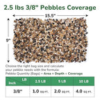 GreatBuddy 2.5-lb Pebbles for Indoor Plants, 3/8" Pea Gravel for Vases, Small Rocks for Succulents, Fish Tanks, Aquariums, Terrarium, Drainage Pebbles for Potted Plants, River Rocks for Landscaping
