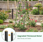 2 Pack Cucumber Trellis, 71" High Foldable A-Frame Garden Trellis for Raised Bed Garden Grow Support with Plant Support Clips Ties for Cucumber,Tomato, Climbing Plants and Flowers