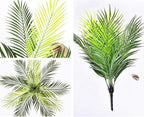 PASYOU Artificial Palm Tree 1Pack, Fake Plants Plastic Greenery Tropical Shrubs Faux Leaves for Home Indoor Outdoor Decor Garden DIY Basket Planter Filler Wedding Party Decoration Ornaments
