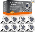 INCX 4.6 inch Solar Lights for Outside,8 Pack Solar Light Outdoor Waterproof, Garden Lights Landscape Lighting for Patio Pathway Lawn Driveway Walkway White
