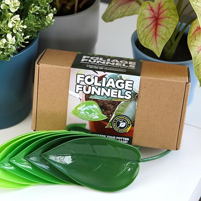 Bubblegum Stuff Foliage Funnels - Precise Watering Tool - Six Stylish Plant Funnels - Perfect for Plant Parents - Great Gardening Gift for Friends