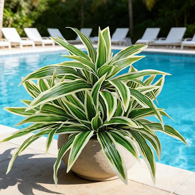 8Pcs Fake Ferns,2 Planter 35in Outdoor Faux Plants UV Resistant,3D Real Touch Fake Plants Total 120 Blades,Weatherproof Artificial Plants Outdoor Indoor for Garden Porch Home Decor