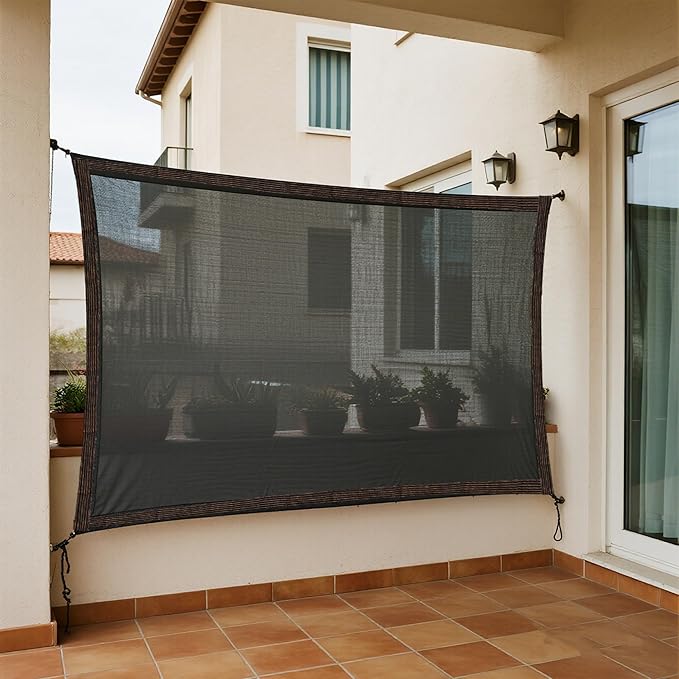 winemana 50% Shade Cloth for Garden- 4x6 FT Breathable Mesh Tarp for Vegetables & Plants, Outdoor Patio Sun Shade with Grommets - Chicken Coop, Dog Kennel Cover