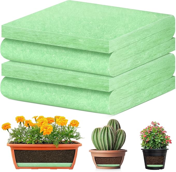 2 PCS Flower Pot Filler Insert 47.2''x 9.8'' Green Plant Pot Filler Drainage Insert Lightweight Planter Drainage Materials for Planter Indoor Outdoor Gardening Plants Container