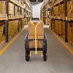 VEVOR 500 Lbs Steel Garden Cart, Heavy Duty Garden Wagon Cart Pullable on Wheels, Metal Yard Utility Wagon Carts with 10" All Terrain Tires, Mesh Removable Sides and 180°Rotating Handle