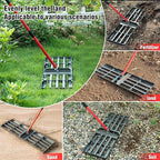Zenhosit Lawn Leveling Rake - Lawn Leveler with 78" Adjustable Steel Handle, 30"x10" Ground Plate for Yard, Grass, Level Soil, Dirt Ground or Golf Field