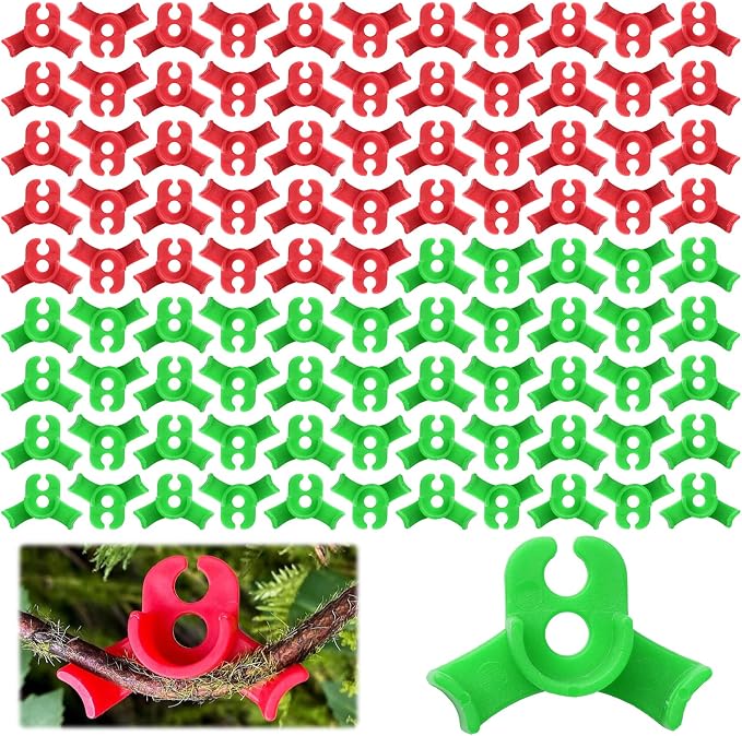 100 Pcs Plant Training Clips, Adjustable Low-Stress Training Plant Clips, Reusable 90-Degree Bendies Folder to Bend for Tomatoes Cucumbers Beans Climbing Plants in Indoor Outdoor Gardens