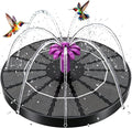 Solar Fountain for Bird Bath, 4W Solar Powered Water Fountain Pump, Outdoor Water Fountain with 6 Nozzles for Hummingbirds, Garden, Pool, Pond