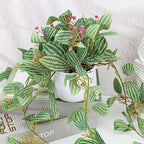 2pcs Small Artificial Hanging Plants Fake Hanging Plant with Pot Plants Indoor Decor Faux Greenery Hanging Vines Potted for Bedroom Shelf Outdoor Garden Decoration